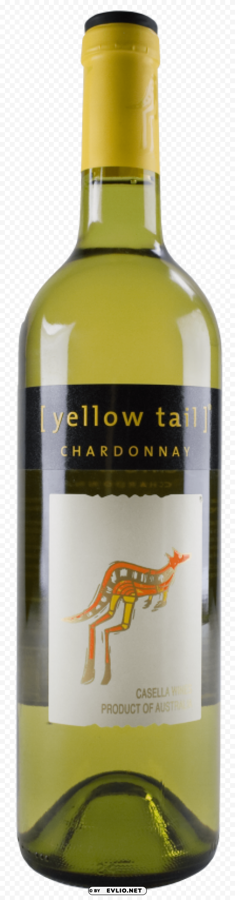 Yellow Tail Wine Bottle PNG For Educational Projects