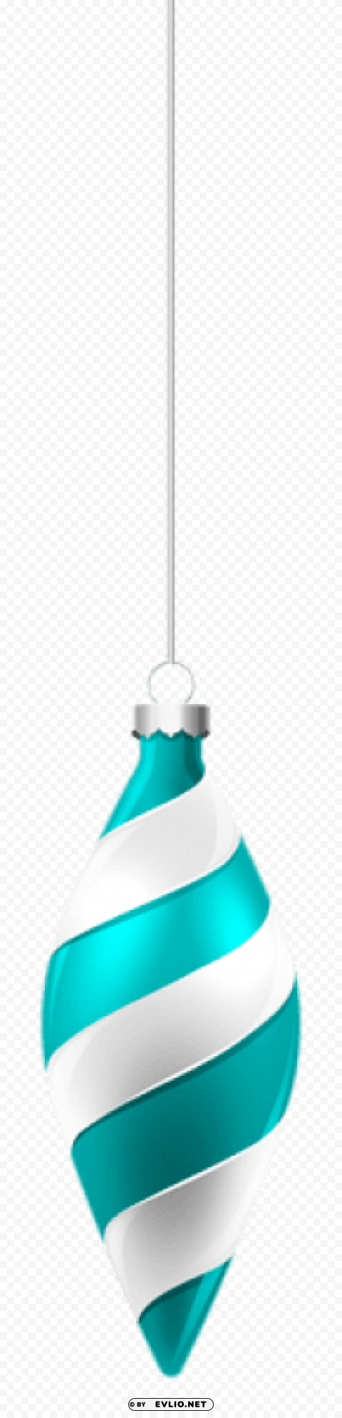 white and blue christmas ornament Isolated Object with Transparent Background PNG