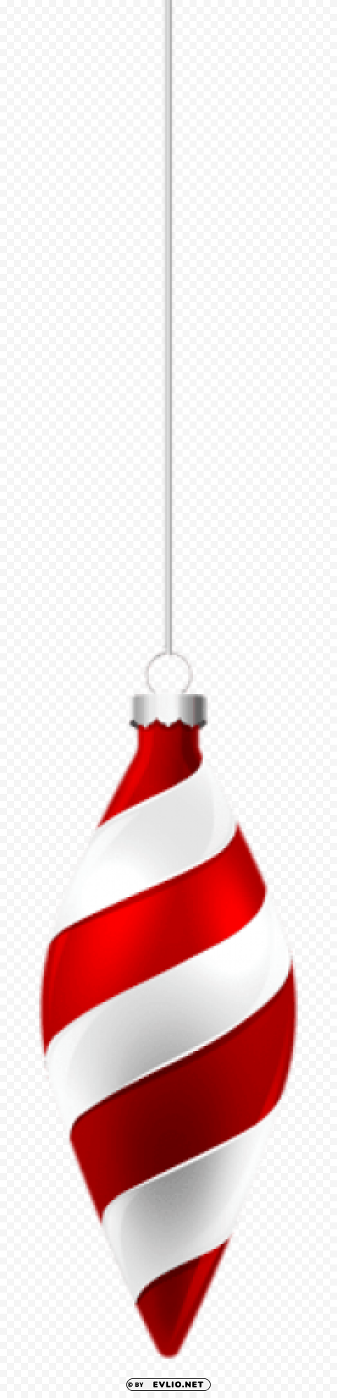white and red christmas ornament Isolated Object with Transparent Background in PNG
