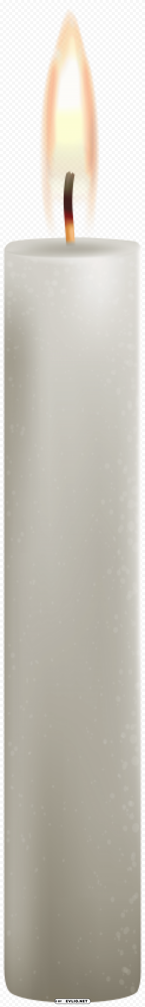 white candle PNG photo with transparency