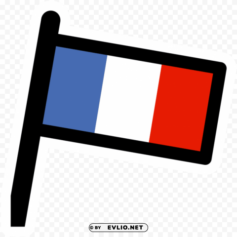 France flag icon Isolated Item on Transparent PNG