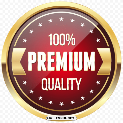 100% premium quality badge Isolated Item in HighQuality Transparent PNG