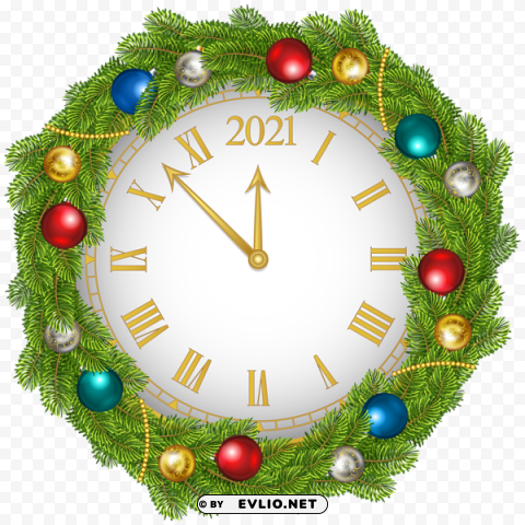 2021 new year clockimage PNG graphics for free