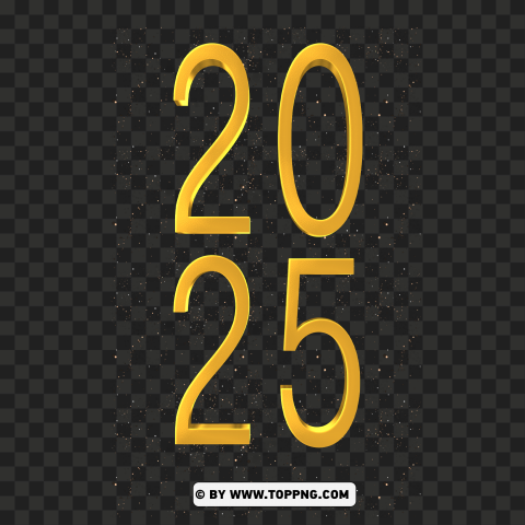 2025 Golden Clipart Transparent PNG illustrations