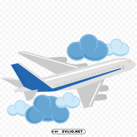 airplane clouds PNG Graphic with Transparent Isolation