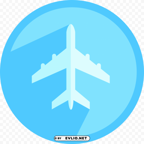 airplane icon circle PNG Image with Clear Background Isolated