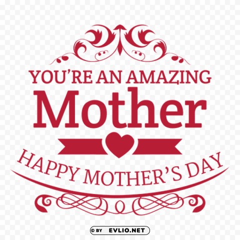 amazing mother mothers day ClearCut Background Isolated PNG Graphic Element