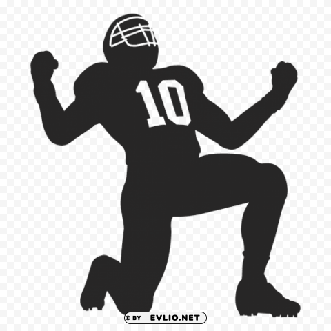 Transparent Background PNG of american football player clipart Isolated Object with Transparent Background PNG - Image ID 3bf5619f