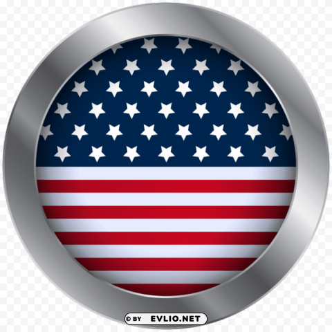 american oval flag Isolated Icon on Transparent Background PNG