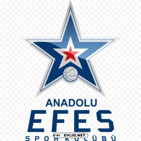 anadolu efes spor kulubu football logo PNG with transparent overlay