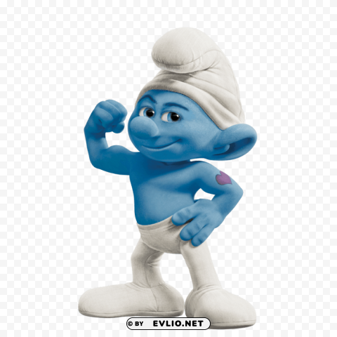 angry smurf ClearCut Background PNG Isolated Element