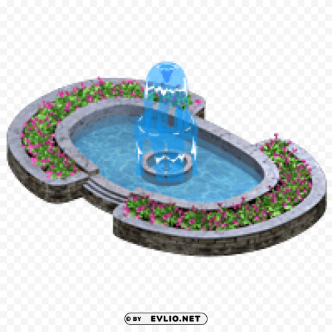 animated-water-fountain Isolated Item on Clear Background PNG