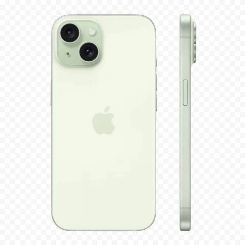 Apple iPhone 15 Plus Green Back and side view HighResolution Isolated PNG Image - Image ID 760f12c2