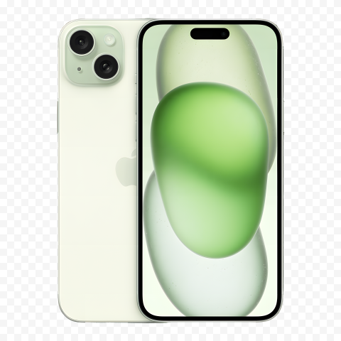 Apple iphone 15 plus green front back view High-resolution transparent PNG images assortment