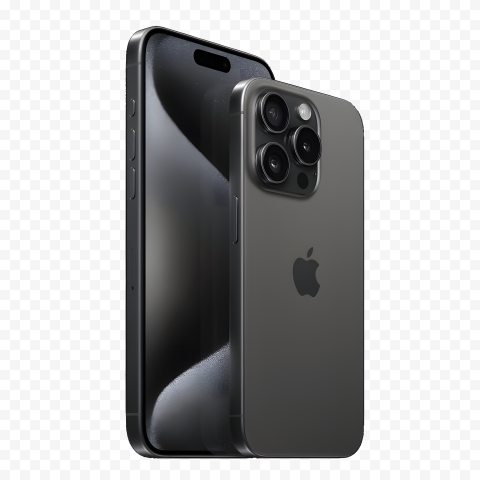 Apple iPhone 15 Pro Max Black Titanium High-resolution transparent PNG images variety