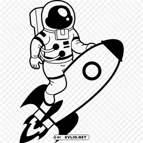 astronaut Isolated Design Element on Transparent PNG