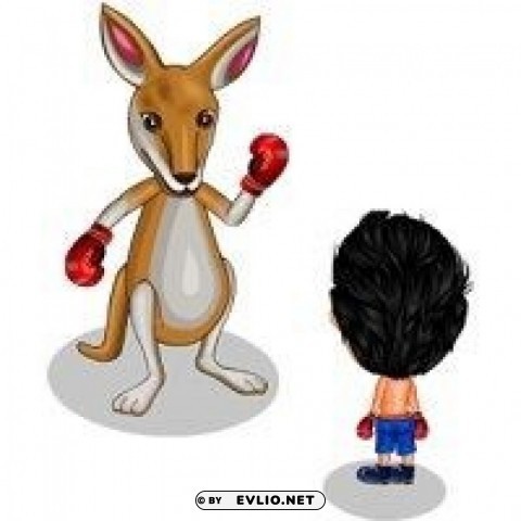 australia animated kangaroo boxer PNG graphics for presentations
