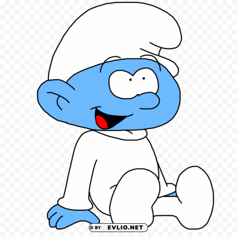 baby smurf Isolated Design Element on PNG