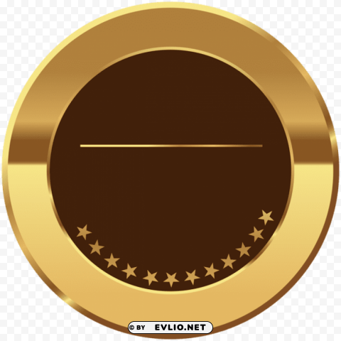 badge gold brown transparent PNG Graphic with Clear Background Isolation