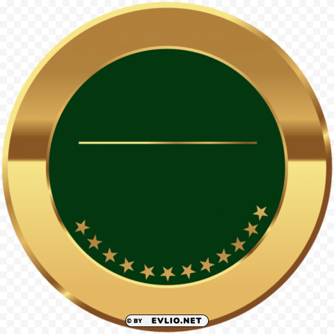 badge gold green transparent PNG Graphic Isolated on Clear Backdrop