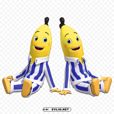 Bananas In Pyjamas Sitting HighResolution Transparent PNG Isolated Graphic