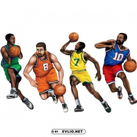 basketball playerss Clear Background PNG Isolated Design Element