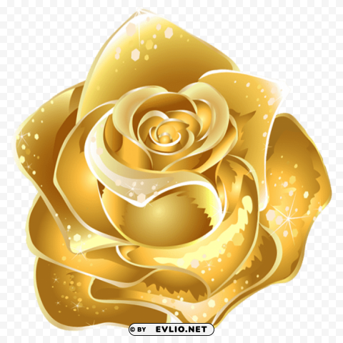 beautiful gold rose decor Transparent PNG picture