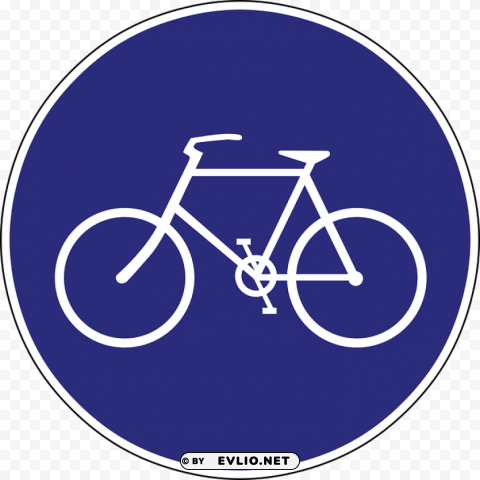 Bike Path Road Sign Free Download PNG With Alpha Channel