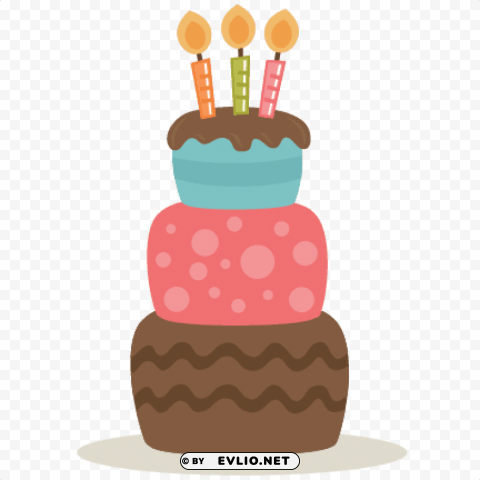 Birthday Cake No Background PNG Graphic Isolated With Clarity