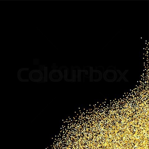 Black And Gold Glitter Background Texture PNG Image Isolated On Transparent Backdrop