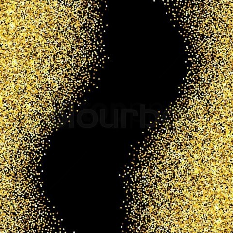 Black And Gold Glitter Background Texture PNG Image With Isolated Artwork