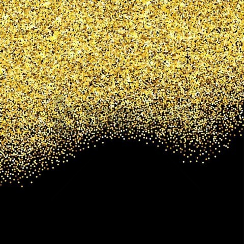 Black And Gold Glitter Background Texture PNG Image With Isolated Graphic Element