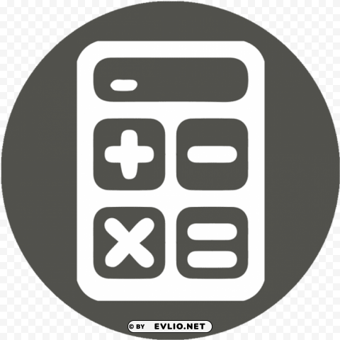 black and white calculator icon PNG pictures with alpha transparency