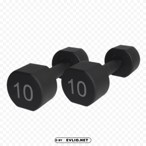 black dumbbells PNG for educational projects