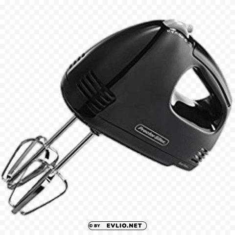 black hand mixer PNG Isolated Object with Clarity