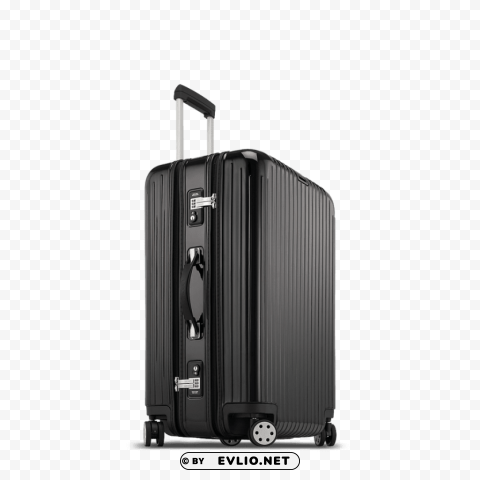 black luggage PNG clipart with transparency