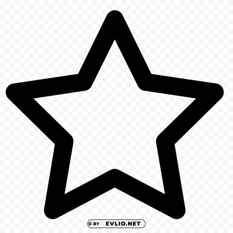 Black Star Isolated Character In Transparent PNG