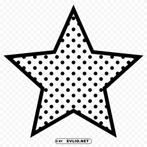 Black Star Isolated Character With Transparent Background PNG