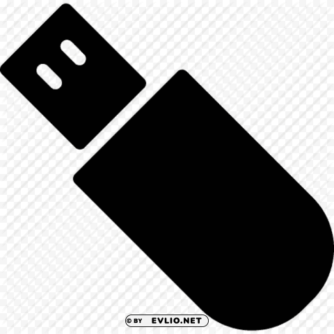 black usb flash drive PNG Image with Isolated Graphic Element