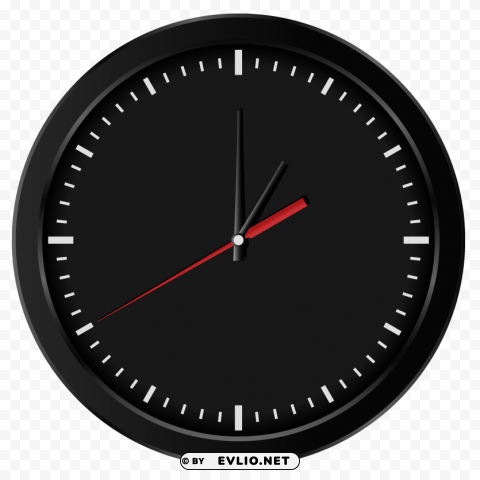 black wall clock Isolated Element in HighQuality PNG