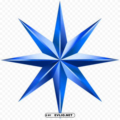 blue decorative star PNG files with transparent canvas extensive assortment