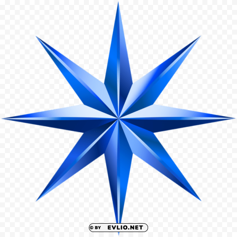 Blue Decorative Star PNG Files With Transparent Canvas Extensive Assortment