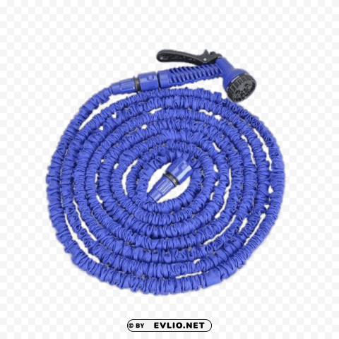 blue expandable water hose Alpha PNGs