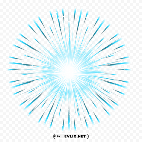 blue firework Isolated Element in Clear Transparent PNG