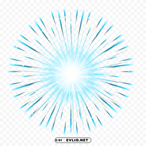 Blue Firework Isolated Element In Clear Transparent PNG