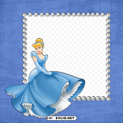 blue girls transparent frame with cinderella Free PNG images with alpha transparency compilation
