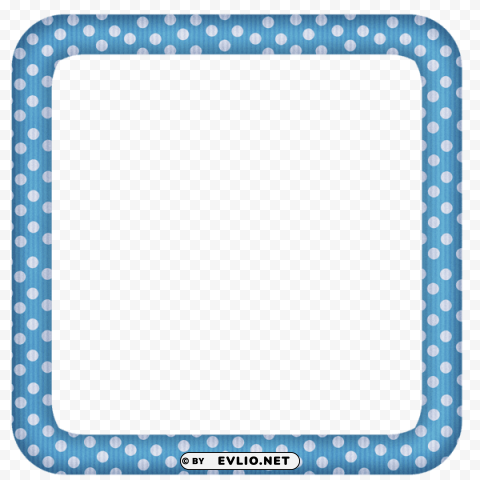 blue large transparent dotted photo frame Clear PNG image