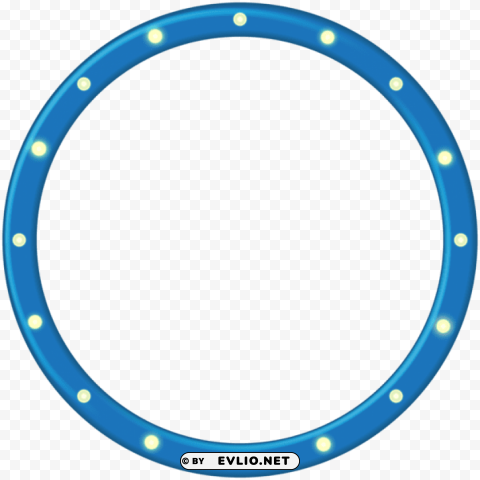 blue round border frame PNG images with high-quality resolution