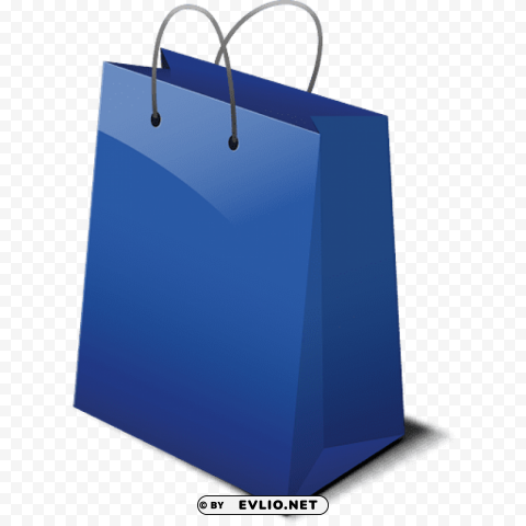 blue shopping bag PNG files with clear backdrop collection