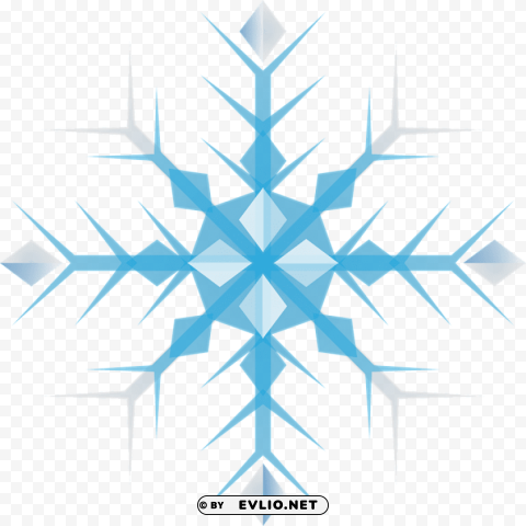 blue snowflake Transparent Background Isolated PNG Character